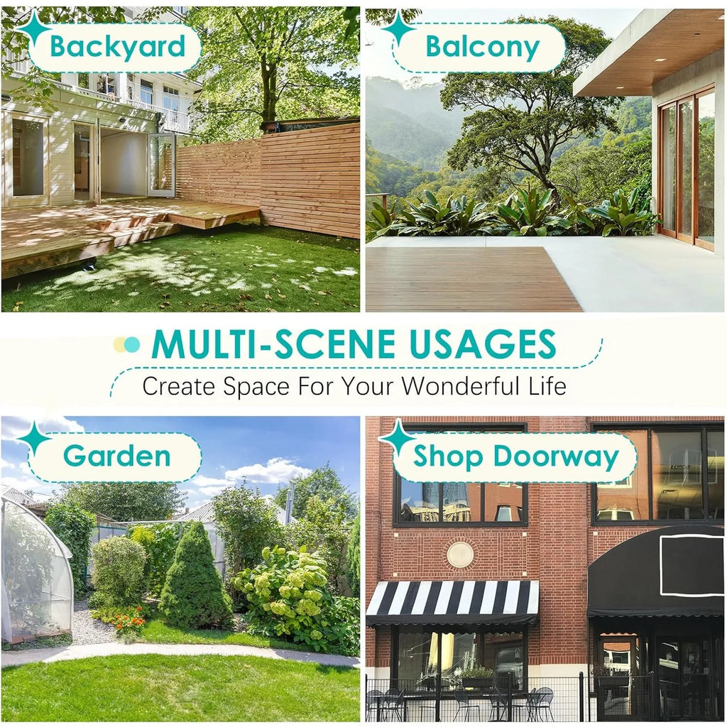 AECOJOY Retractable Awning, 40"x80" Manual Outdoor Awnings for Door Entrance, Sun Shade Canopy