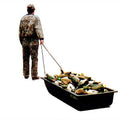 Eagle Claw Shappell Plastic 66 In. Poly Jet Sled, Black, Extra Large, Hunting Game Cart
