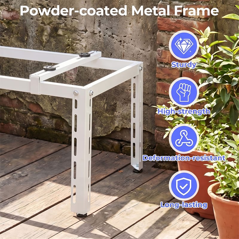 Mini Split Ground Stand for 9000-36000 BTU Ductless Air Conditioners Heat Pump, Anti-Vibration Heavy Duty Universal Outdoor AC Base Bracket