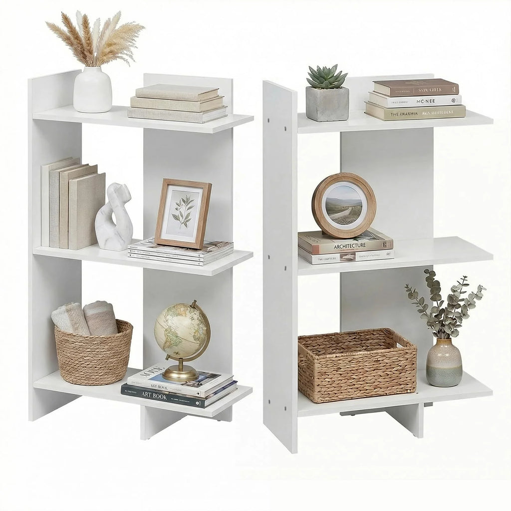 Tangkula 3-Tier Bookshelf Freestanding Bookcase(1/2)
