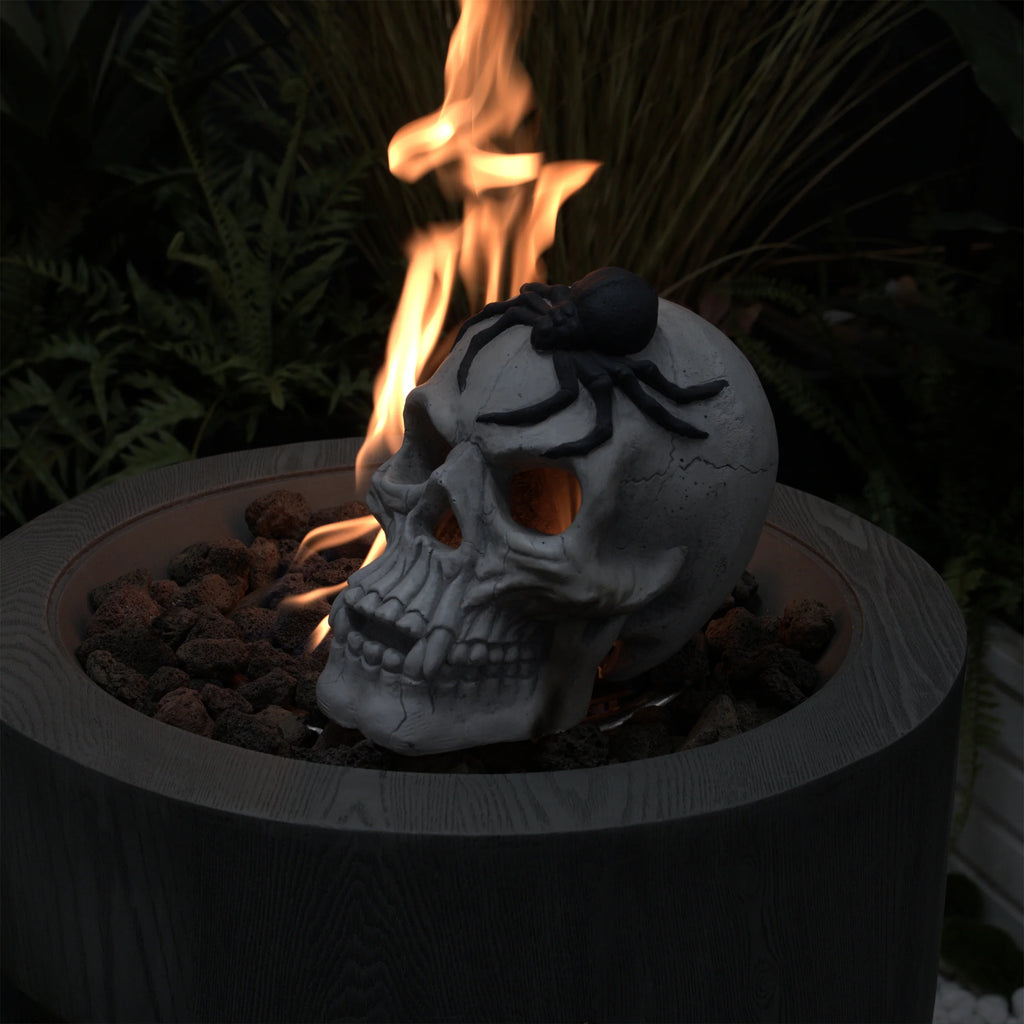 AECOJOY Demon Skull,Suitable for  Outdoor Fireplace and Fire Pit, Halloween Decoration