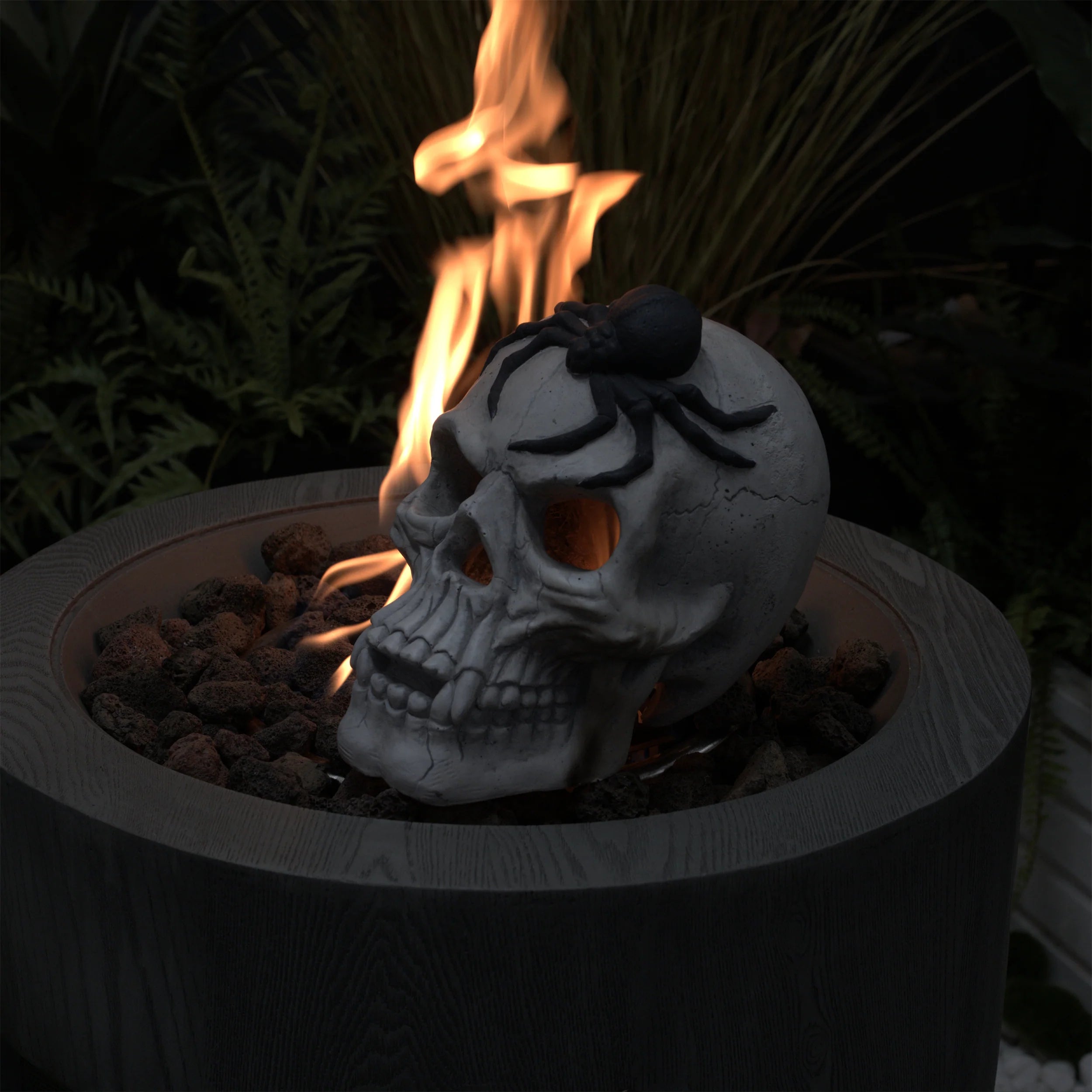AECOJOY Demon Skull,Suitable for  Outdoor Fireplace and Fire Pit, Halloween Decoration