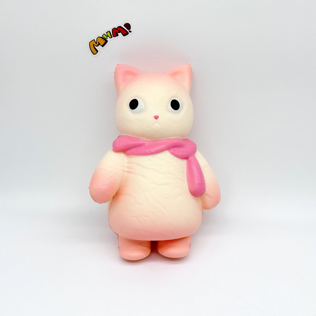 🐱🧣 Scarf Kitty Squishy - 4 Cute Cat Styles with Colorful Scarves Slow Rising Stress Relief Toy