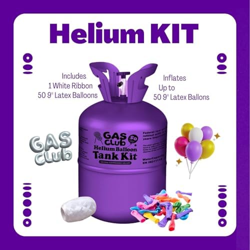 13L Helium Tank for Balloons At Home Helium Balloon tank Up To 50 Latex Balloons