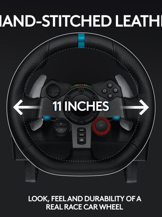 Logitech – G29 Driving Force Racing Wheel and Floor Pedals for PS5. PS4. PC. Mac – Black