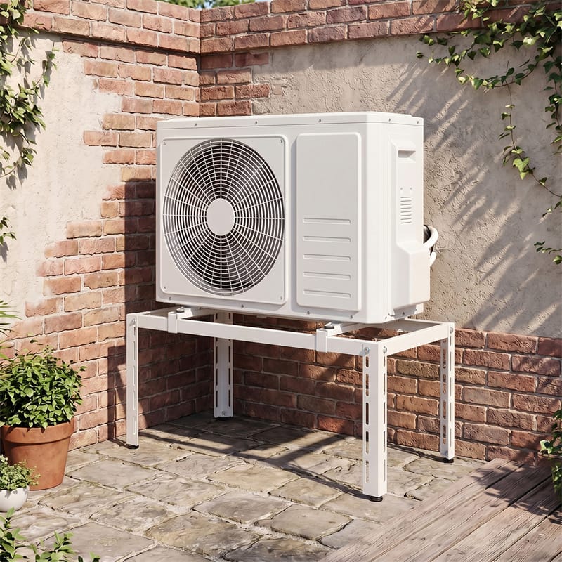 Mini Split Ground Stand for 9000-36000 BTU Ductless Air Conditioners Heat Pump, Anti-Vibration Heavy Duty Universal Outdoor AC Base Bracket
