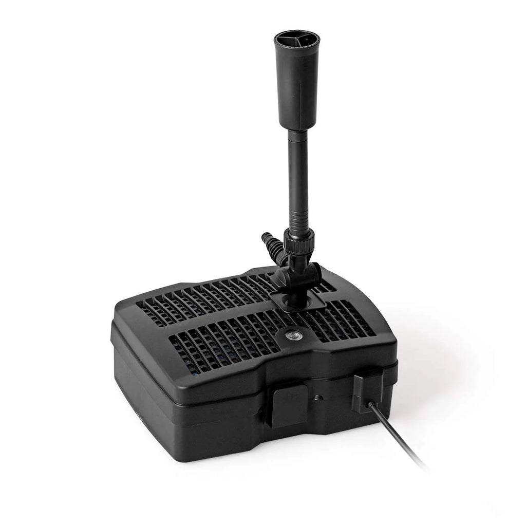 4-in-1 Koi Pond Filter Pump, 660 GPH Submersible Fountain Water Pump with 3 Fountain Heads & UV Light
