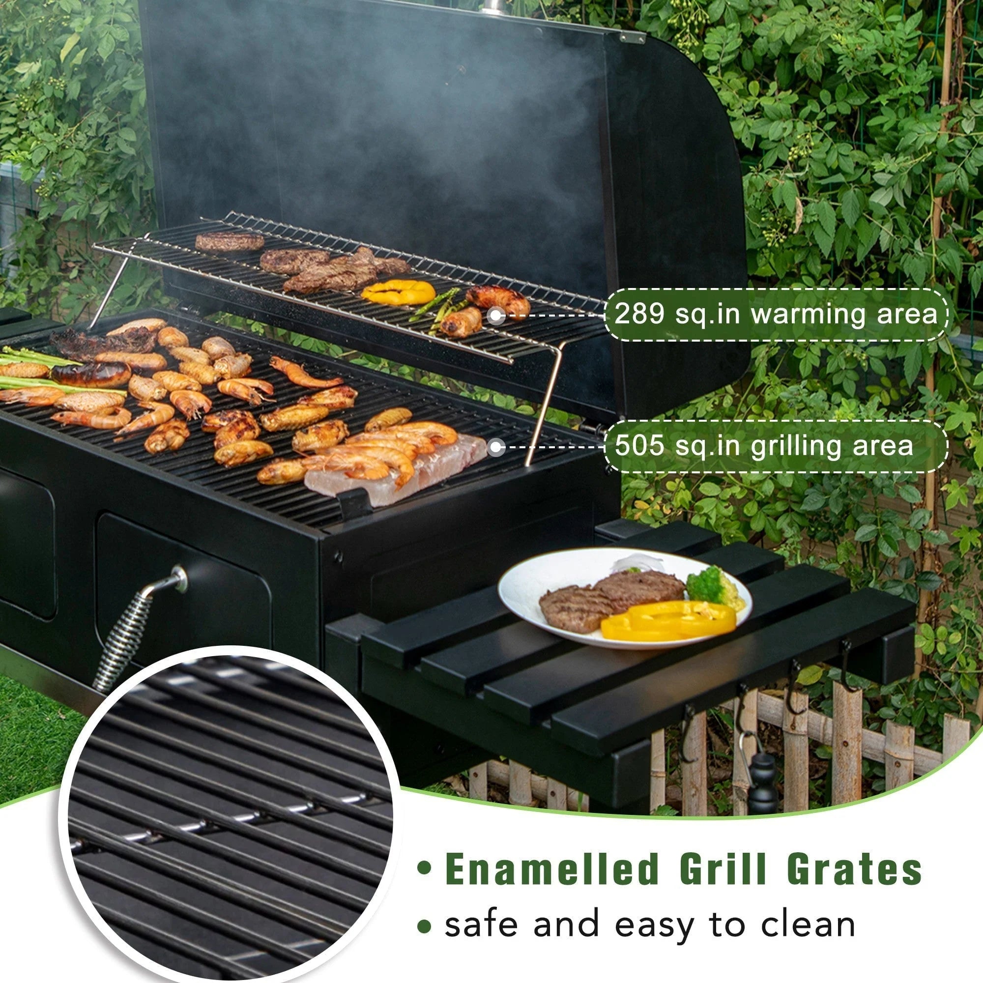 34 - Inch BBQ Charcoal Grill Outdoor Portable Barbecue Grill