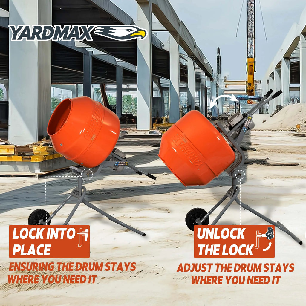 YARDMAX YM0146 5.0 cu ft CONCRETE MIXER