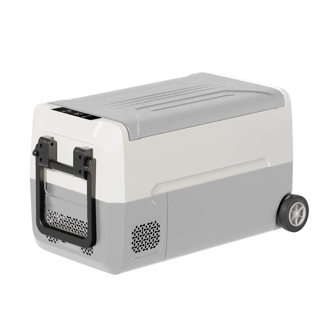 DISHUP 12V Portable Car Refrigerator, 53QT(50 L) Electric Cooler with Dual Zone, DC & AC, Ideal for RV, Camping, Travel, Truck
