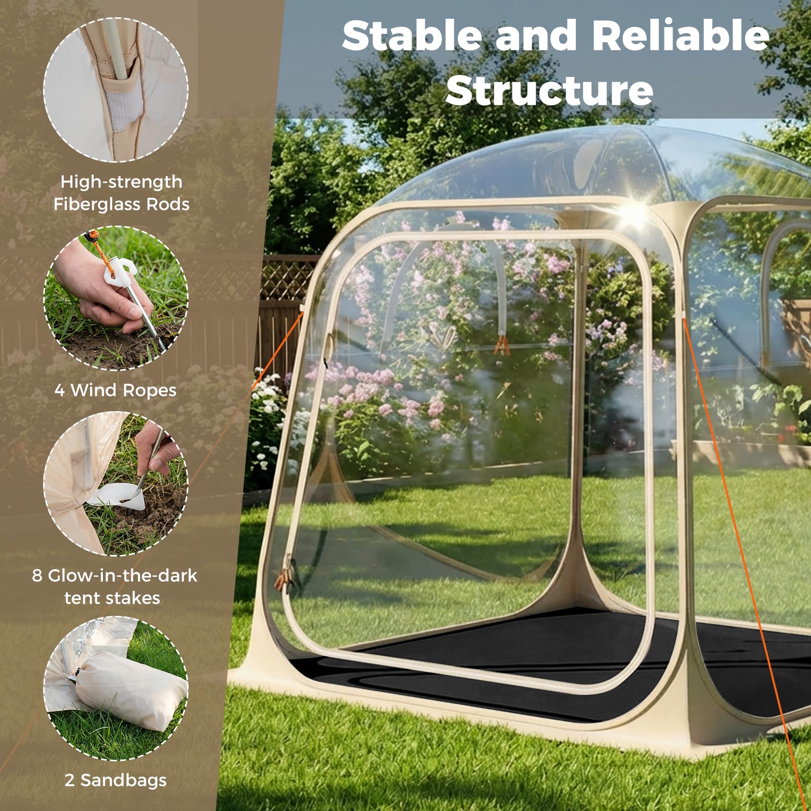 Tangkula All Weather Sports Tent for 2-4 People