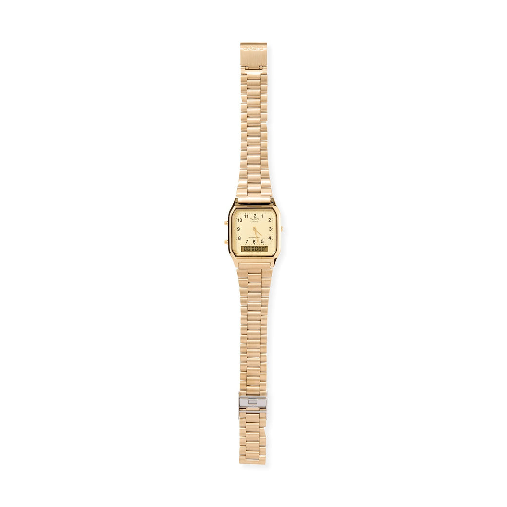 Casio AQ230 Analog Digital Watch - Gold