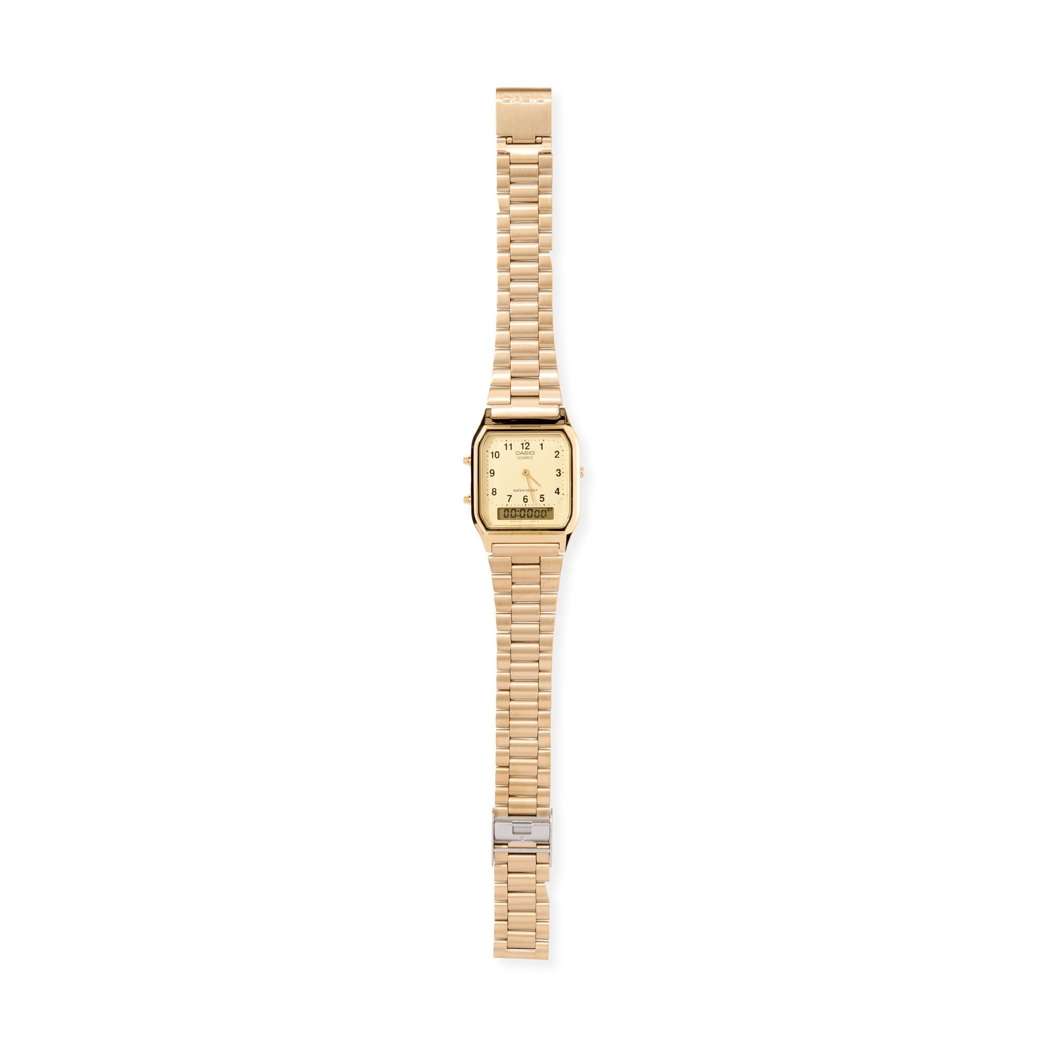 Casio AQ230 Analog Digital Watch - Gold
