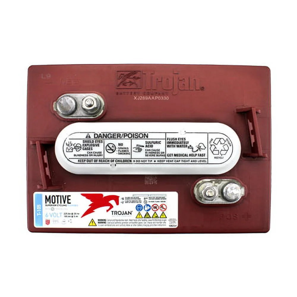 6 - Volt Golf Cart Batteries - Trojan Battery 6V/225ah T - 105 (6 - Pack, 36V)
