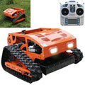 Machpro 300 lb 9 HP Orange Remote Control Lawn, Mower Manganese Steel Blade, Adjustable Cutting Height, Speed, All-Terrain Cordless Grass Cutter