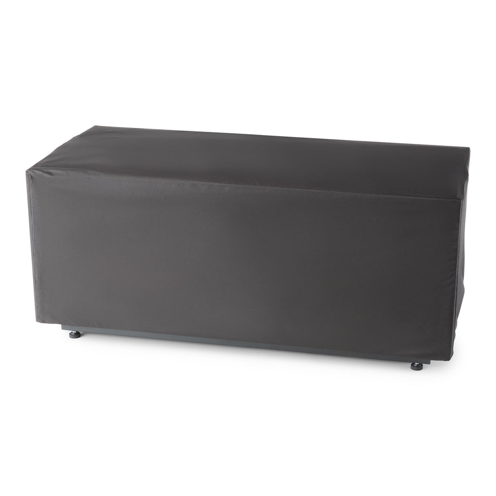 Mainstays 42" Rectangle Black Finish Modern Steel Fire Pit: 42" x 20" 50000 BTU Propane Fire Pit Table with Lid, Tank Hideaway and Cover