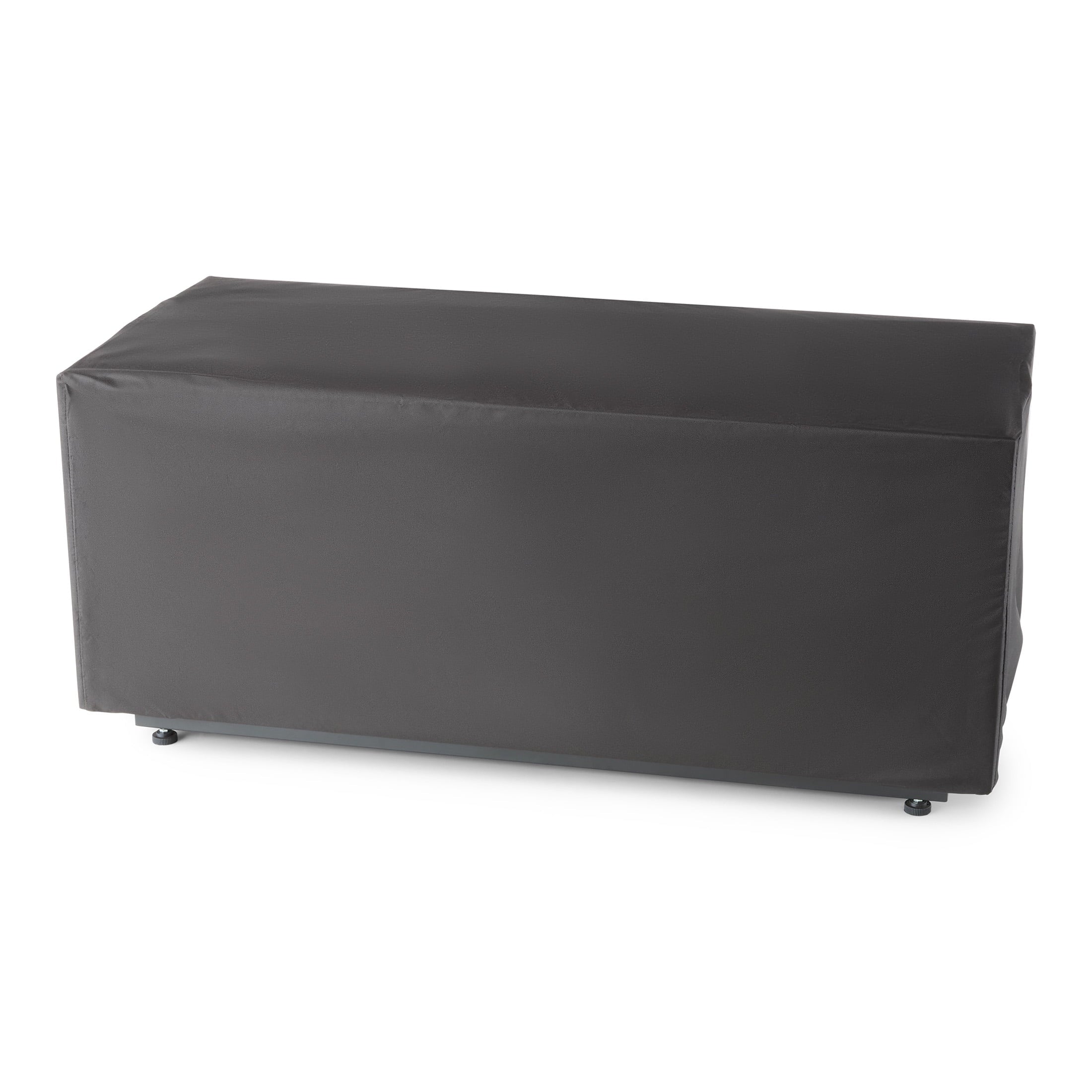 Mainstays 42" Rectangle Black Finish Modern Steel Fire Pit: 42" x 20" 50000 BTU Propane Fire Pit Table with Lid, Tank Hideaway and Cover