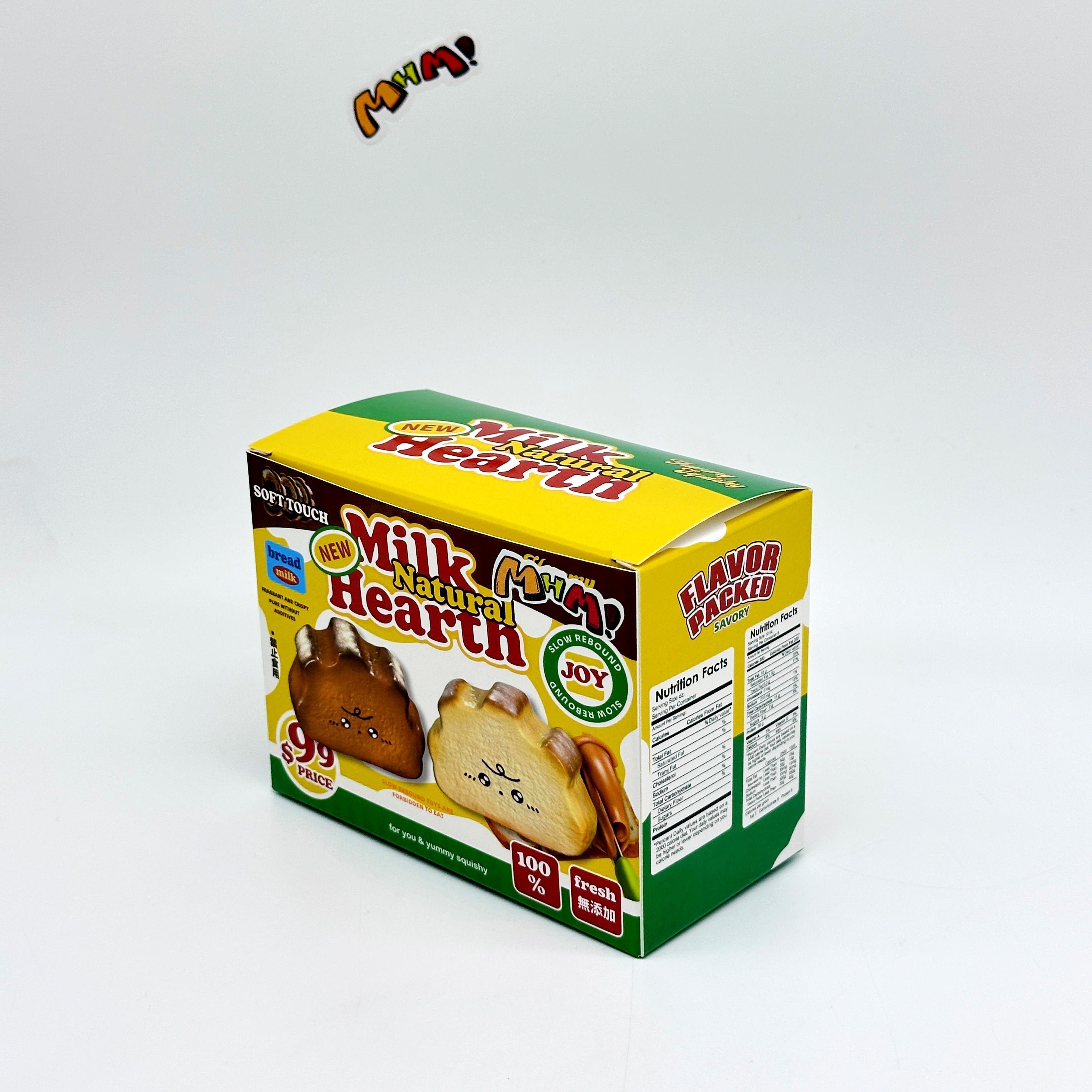 🍞 Milk Haas Bread Squishy - Chocolate Brown & Original Bread Yellow Slow Rising Stress Relief Toy