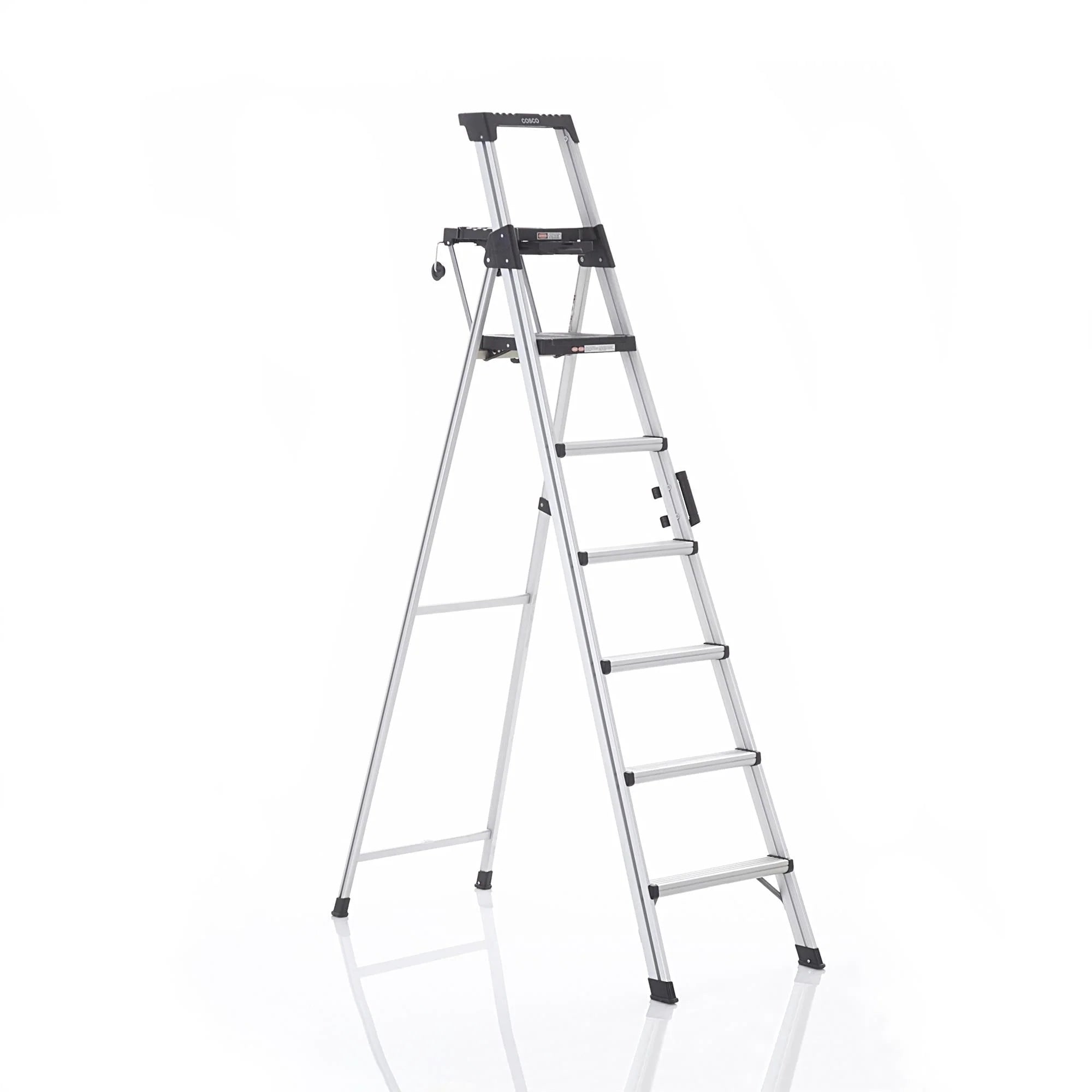 Cosco 8 Ft. Signature Series Aluminum Folding Step Ladder 300 lb. Type IA (12 Ft. Max Reach)