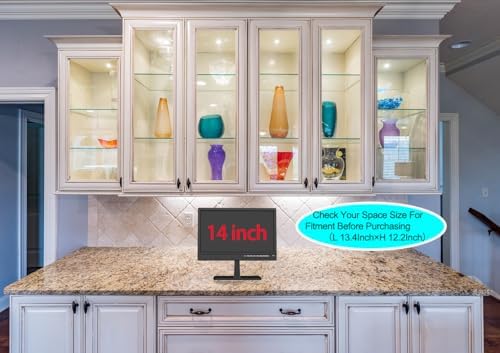 14 inch Small Flat Screen Kitchen TV with Antenna ATSC Tuner/USB/HDMI/AV/VGA, Built-in TV Stand and Remote Control for Car,RV,Camping,Outdoor or Office
