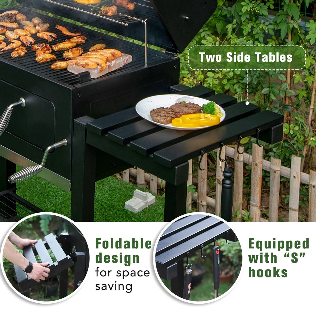 34 - Inch BBQ Charcoal Grill Outdoor Portable Barbecue Grill