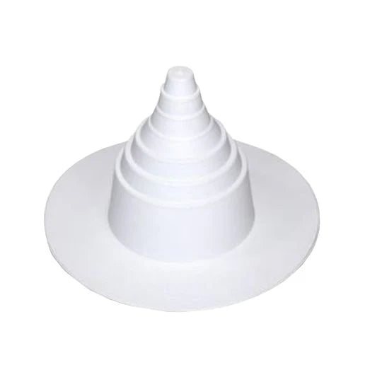 Elevate TPO Universal Pipe Boot Flashing, 1-6 in, White