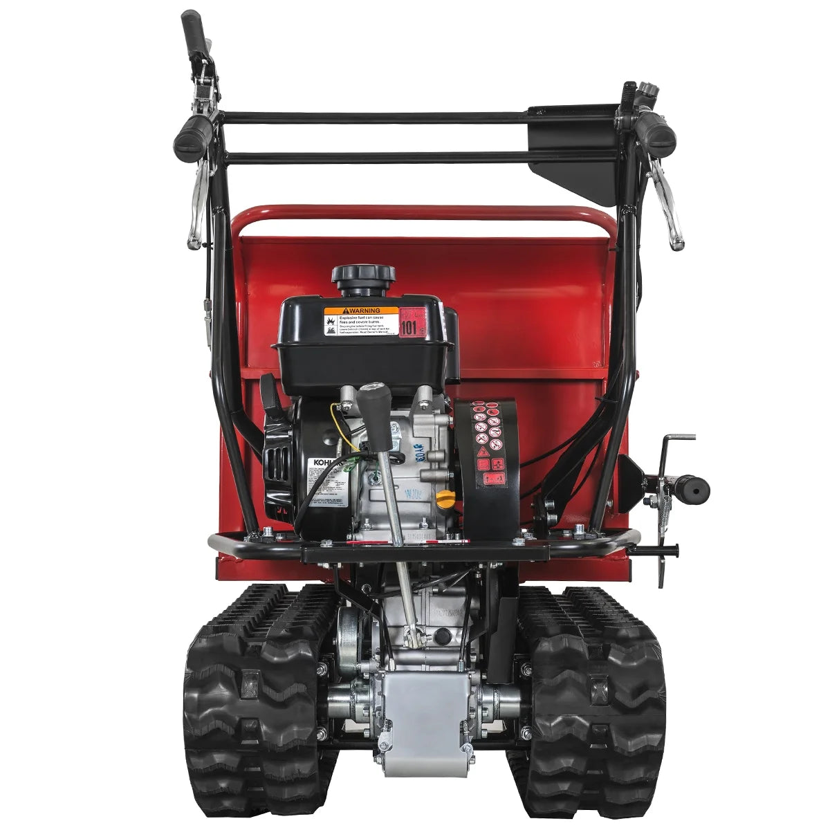 Xtremepowerus Track Barrow, 660 lb Loading Capacity, 6.5HP Kohler, Gas Powered Wheelbarrow