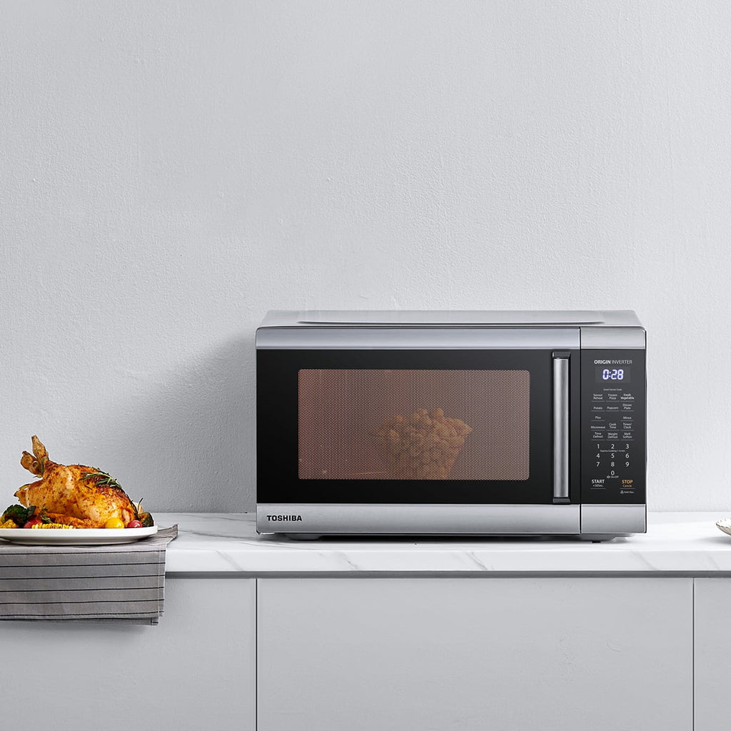 Toshiba 2.2 Cu. Ft. Countertop Microwave Oven, 1200 Watts, Stainless Steel