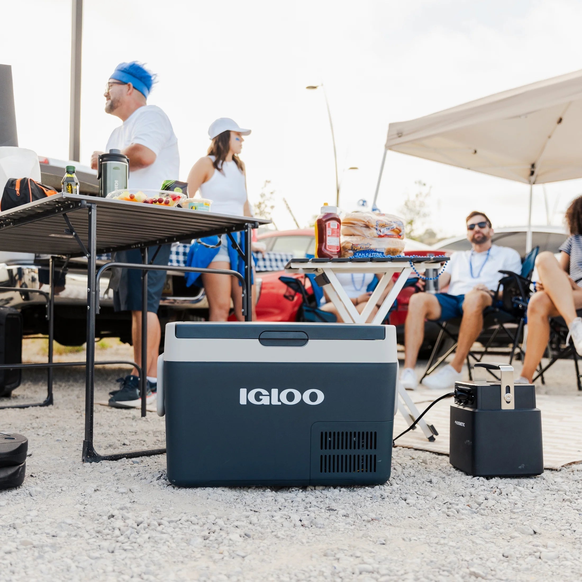 Igloo 38 QT ICF 32 Active Electric Cooler; Rugged Blue