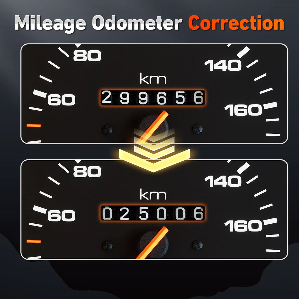 OBDPROG MT401 Automotive Odometer Adjustment Tool Cluster Correction Tool Car Diagnostic Tool OBD2 Scanner Mileage Calibration OBDII Code Reader