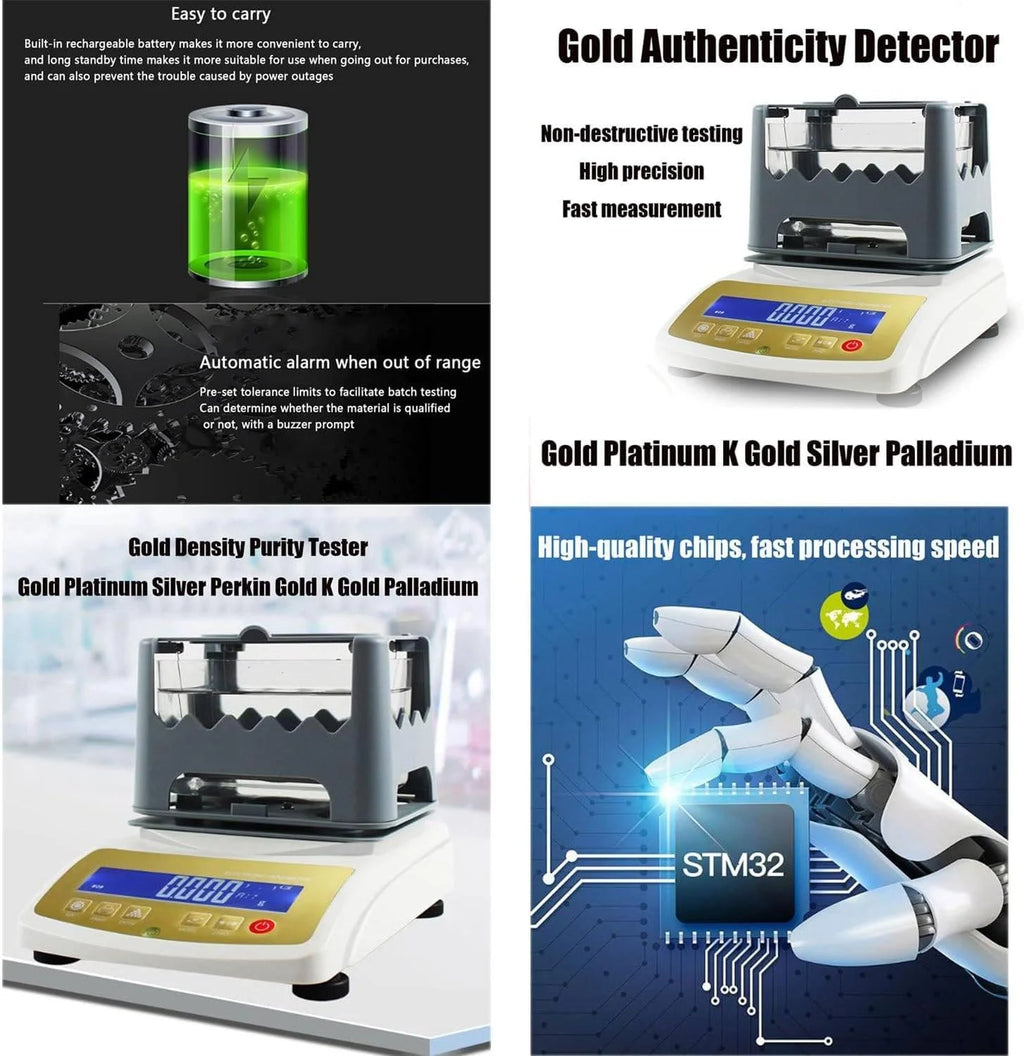Digital Electronic Gold Purity Tester Analyser Precious Metal Purity Testing Machine for Jewelry Industry Bank Pawn Industry Gold Precious Metal Research Lab
