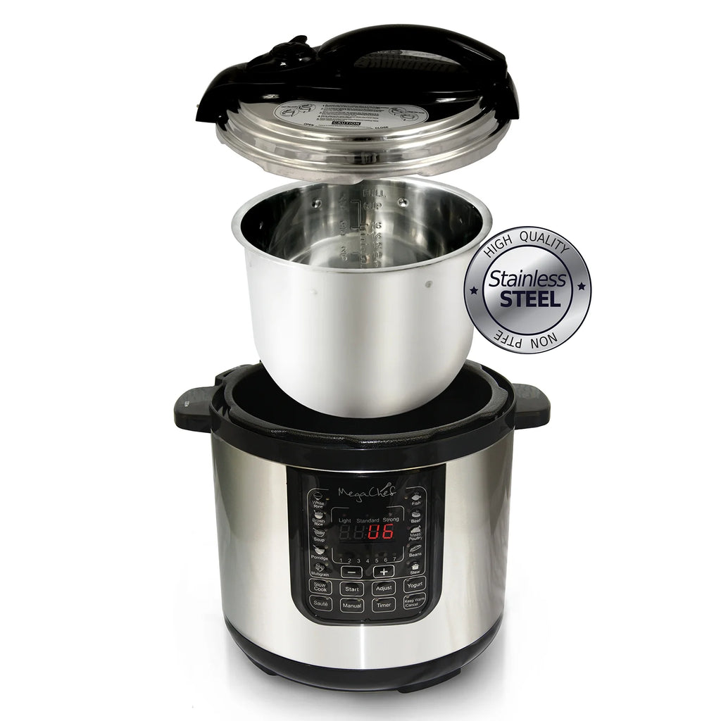 Megachef 8 - Quart Digital Pressure Cooker, 15" x 15"