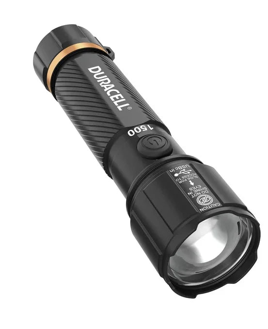 Duracell Hybrid Flashlight, 1500 Lumens, 4 - Count