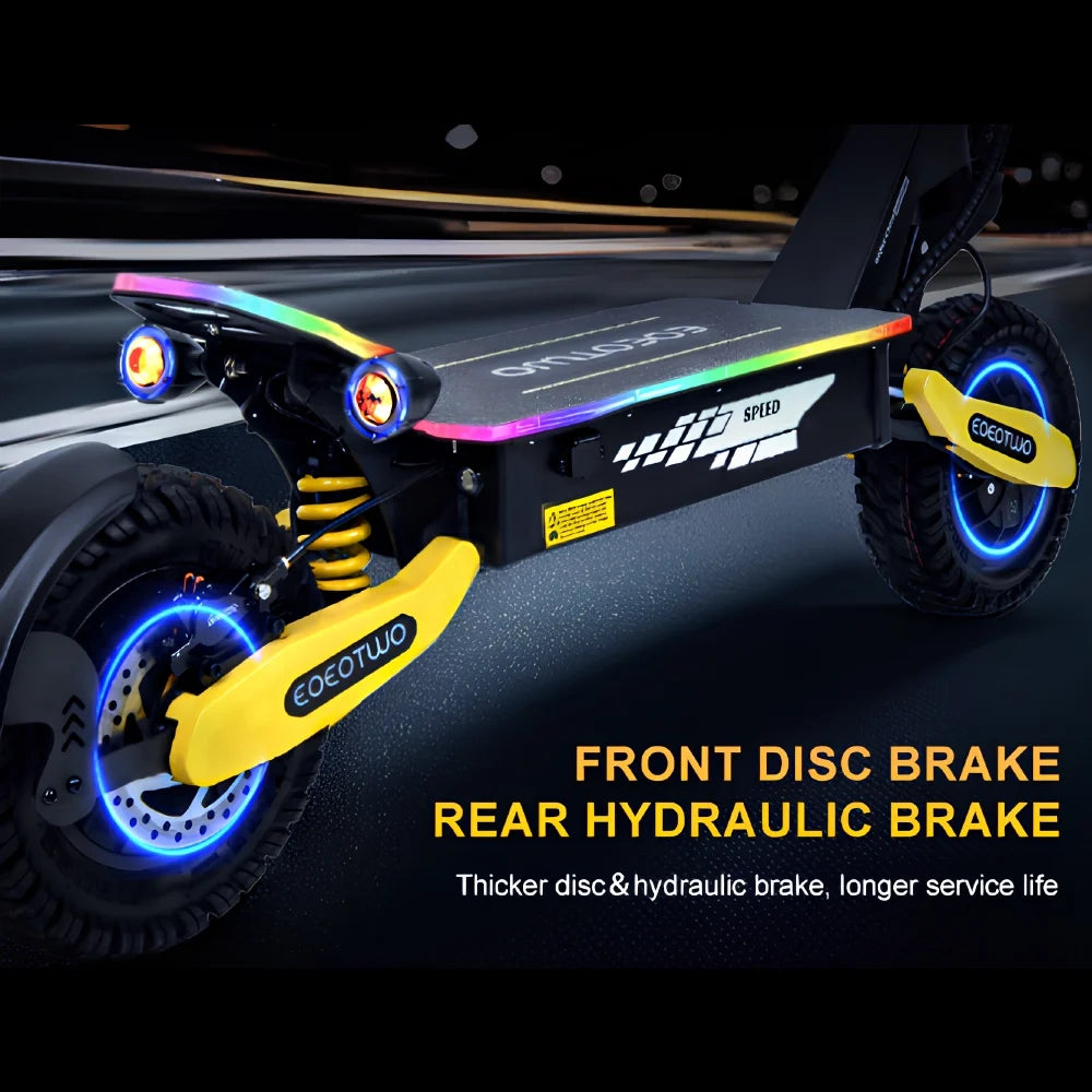 Off Road Electric Scooter for Adults, 1200W Motor Fast E Scooter, up to 28MPH Top Speed & 20miles Long Range, 11" Off - Road Tires, 330 lb MAX Load, Foldable