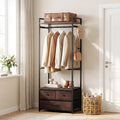 Tangkula Freestanding Small Clothes Rack | Heavy Duty Coat Rack with Drawers
