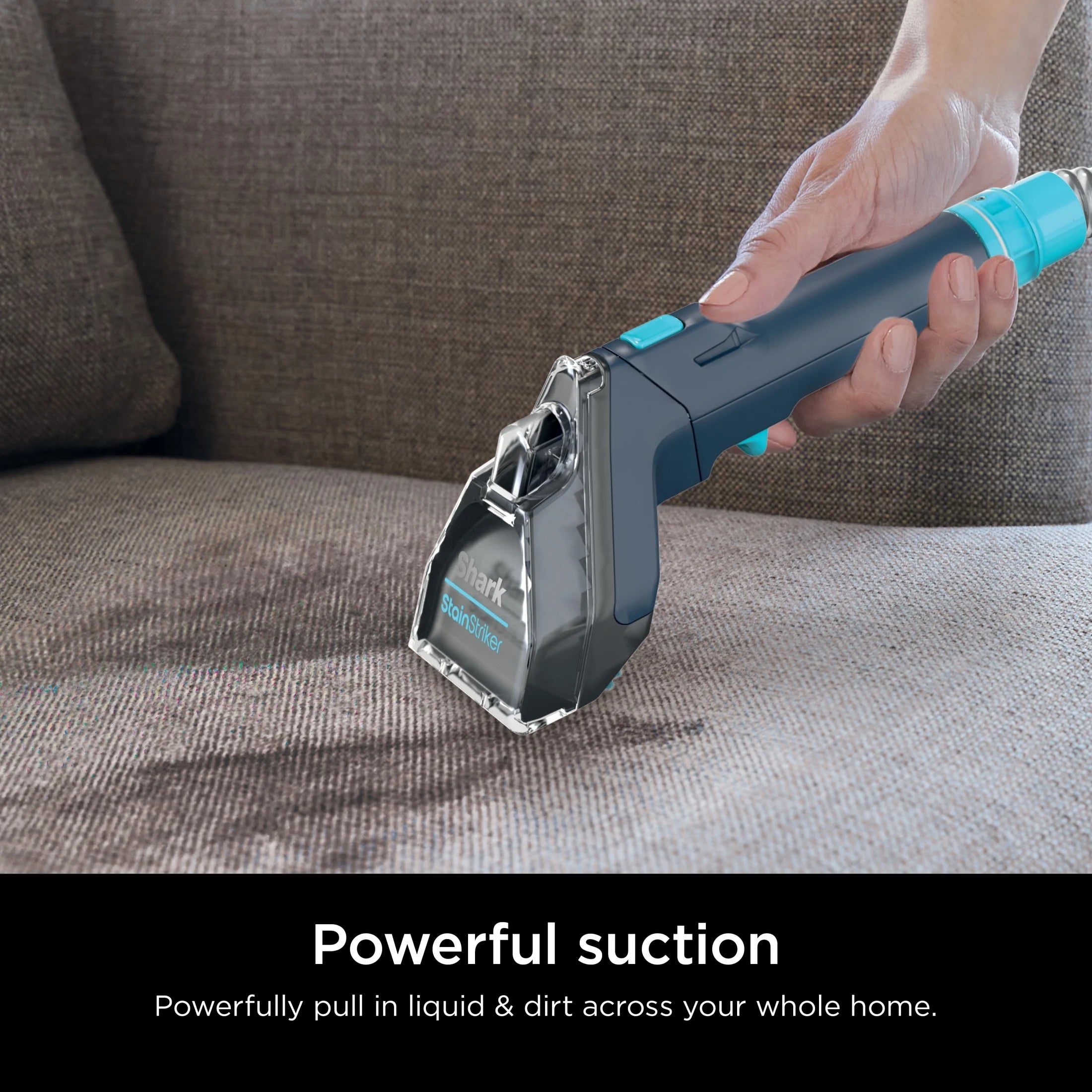 Shark Stainstriker Carpet and Upholstery Cleaner, Portable with 2 Tools, 6 oz Deep Clean Pro Formula and 12 oz OXY Multiplier Formula, PX200 Navy/White