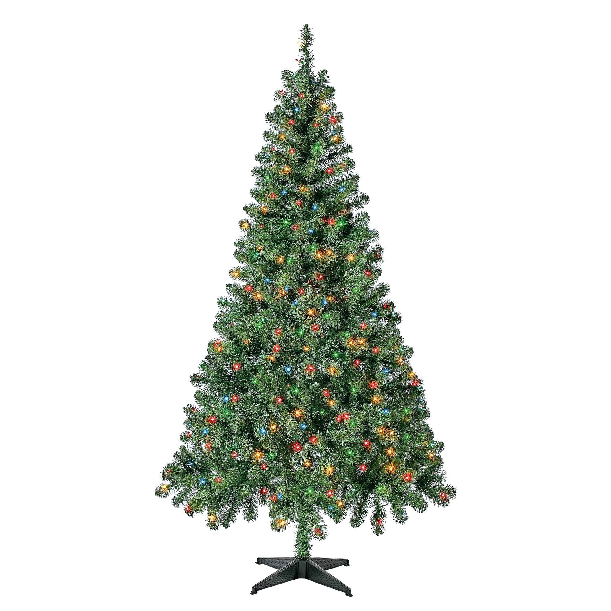 Holiday Time Prelit 300 Multicolor Incandescent Lights, Madison Pine Artificial Christmas Tree, 6.5'