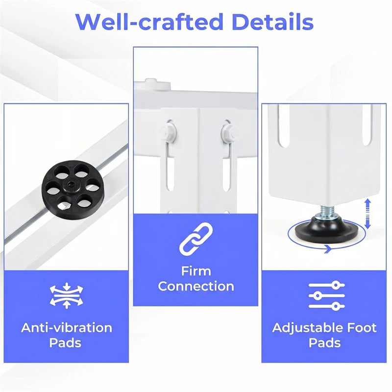 Mini Split Ground Stand for 9000-36000 BTU Ductless Air Conditioners Heat Pump, Anti-Vibration Heavy Duty Universal Outdoor AC Base Bracket