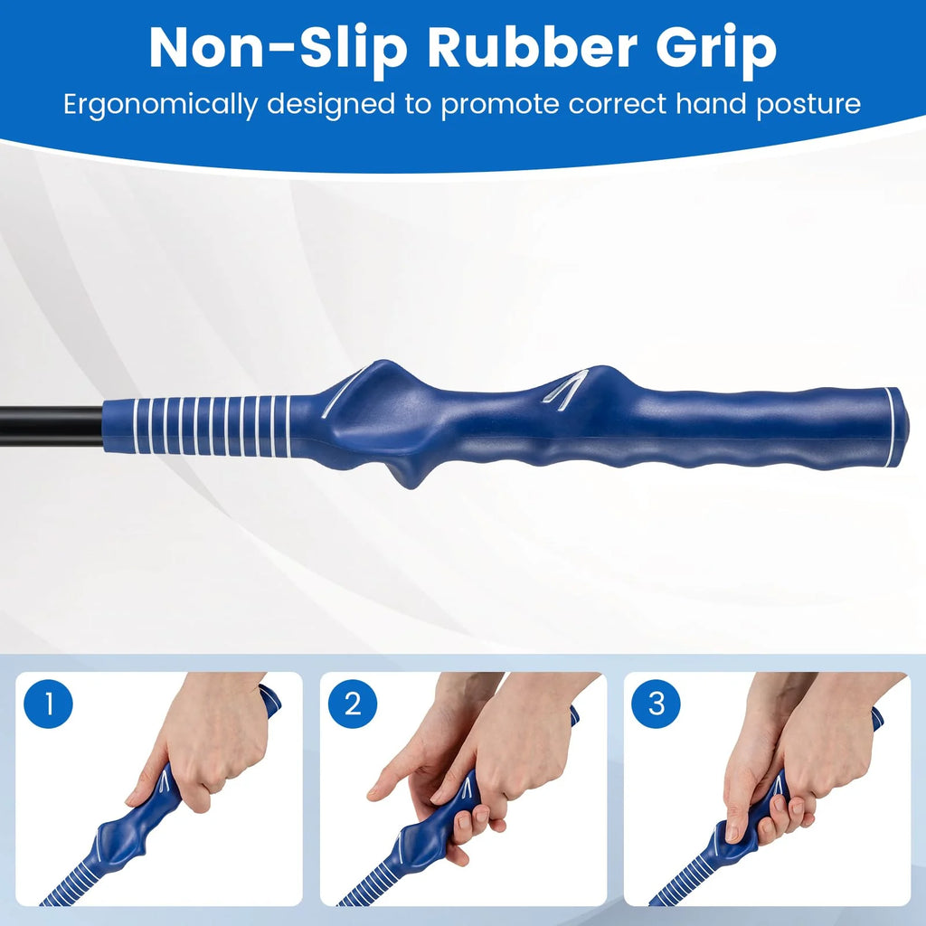 Tangkula Golf Swing Trainer | Click Stick Swing Training Aid for Speed Flexibility Balance Tempo & Strength