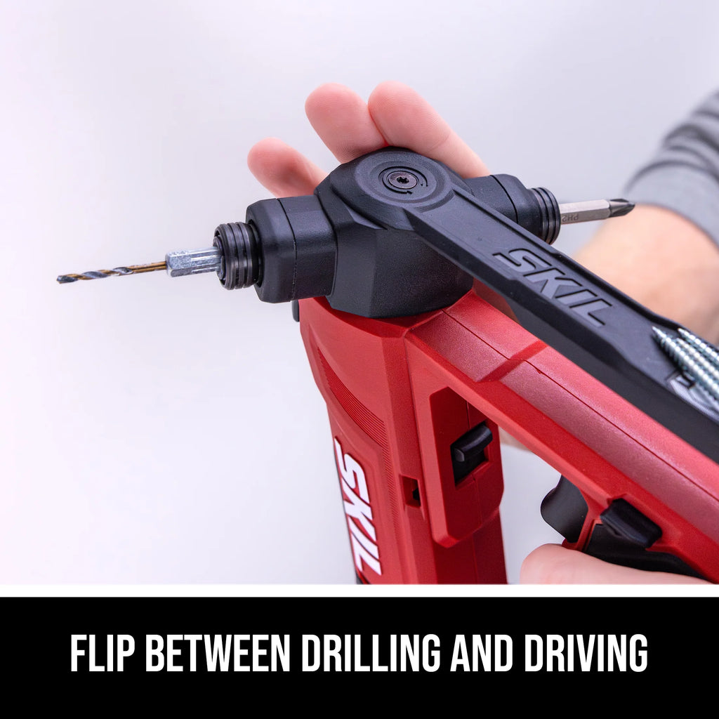 SKIL DL6300D - 12 Brushless 12V/20V Flip Drill 20V Kit, Torque Adjustment and Display with 2.0ah Battery and Charger