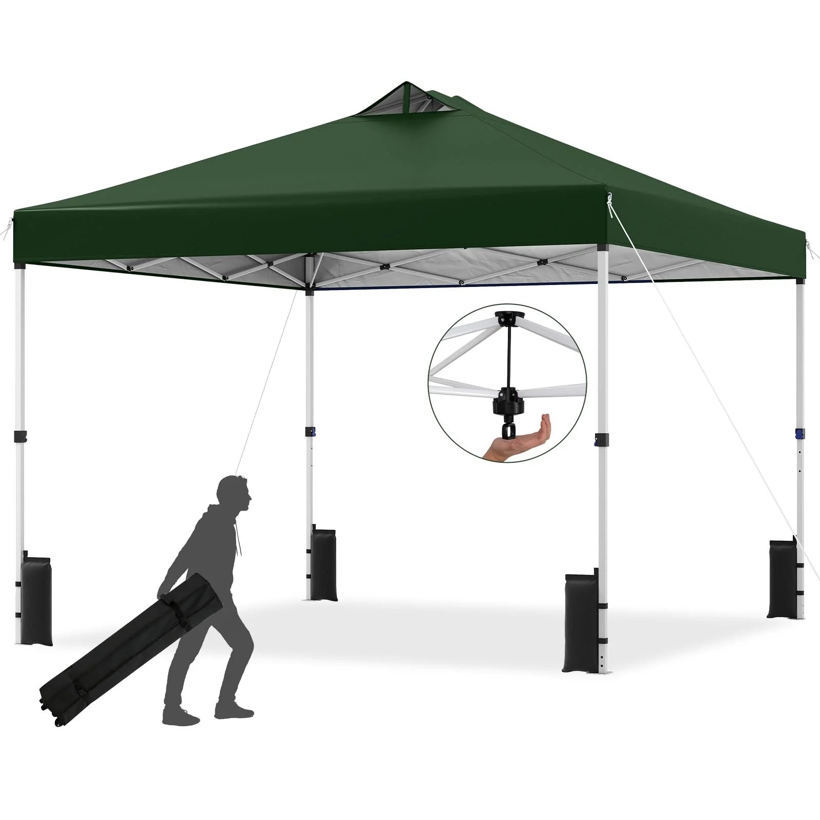 Tangkula 10 x10 Ft Pop Up Canopy with Center Lock