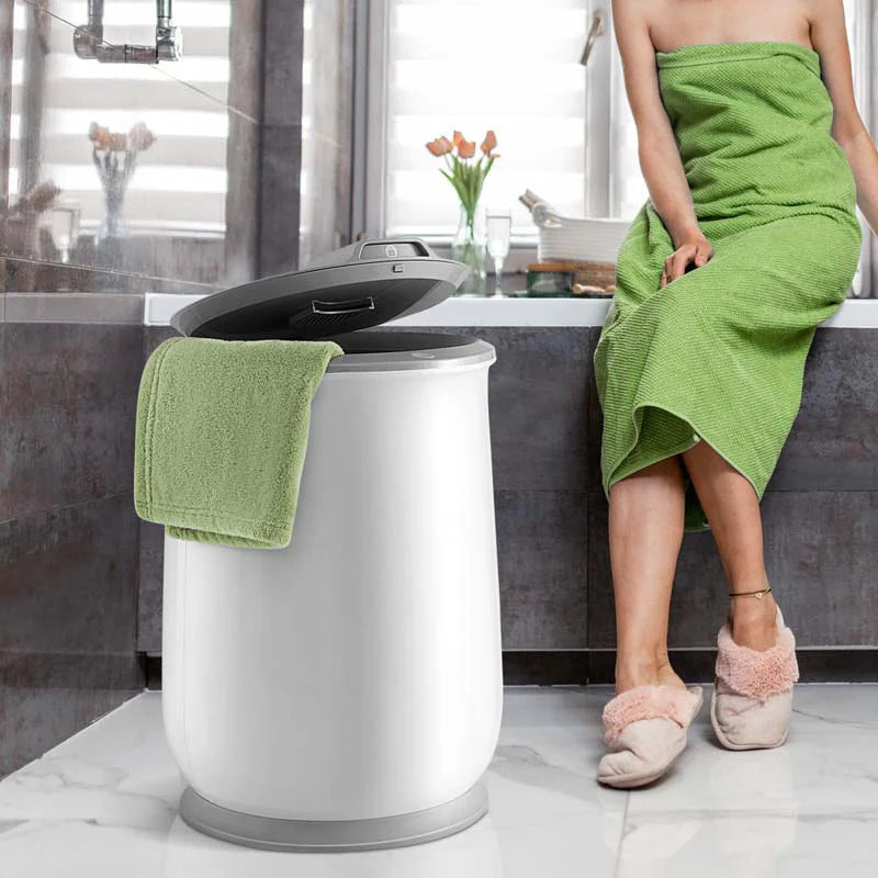 21L Large Towel Warmer Bucket for Bathroom, Hot Towel Heater with Flip-top Lid, Child Safety Lock & Auto Shut Off, Blanket Warmer for Bathrobes
