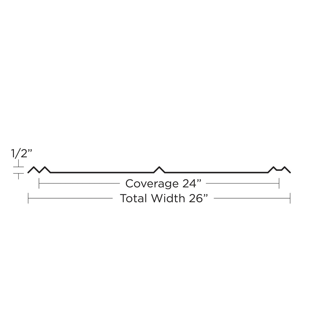 Galvanized Gutter Coil, 26 Gauge, 12 in. Wide, Victorian Grey/White (GGC612VGWH)