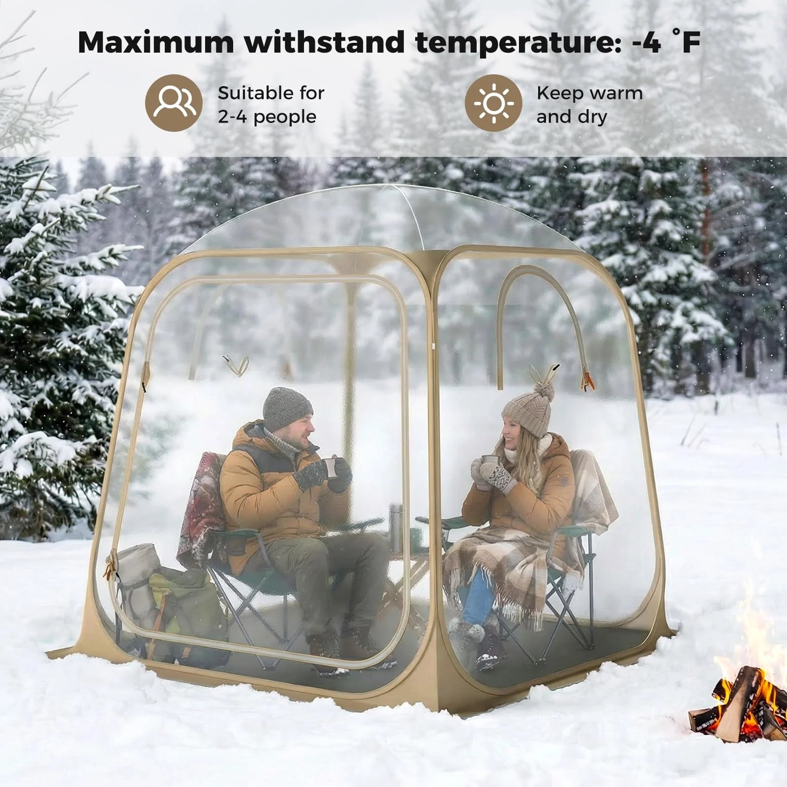 Tangkula All Weather Sports Tent for 2-4 People