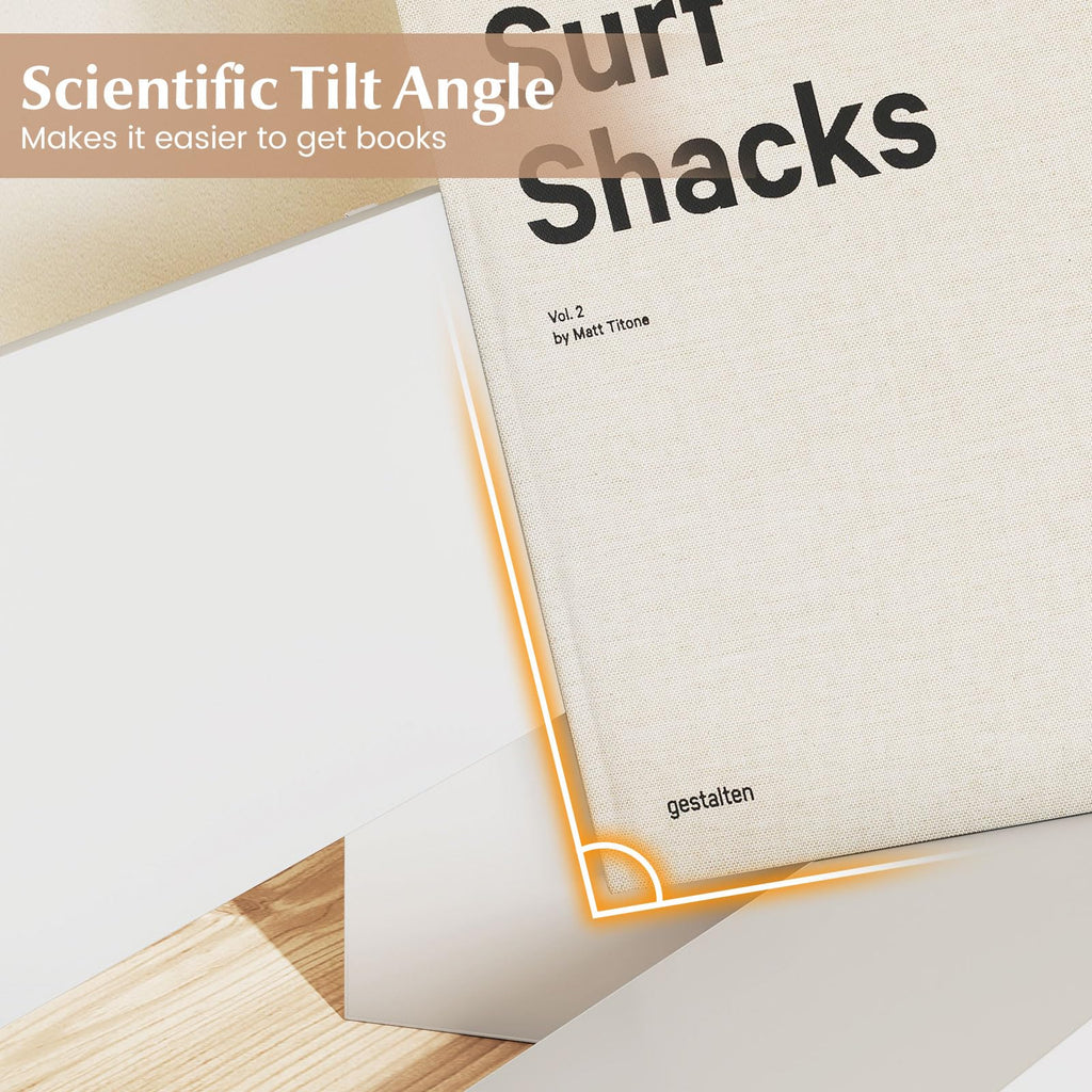 Tangkula Wooden Desktop Bookshelf | Tilting Bookcase Organizer for Magazines