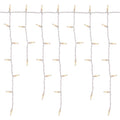 Holiday Time Clear Icicle Christmas Lights with Wire - White - 19 ft