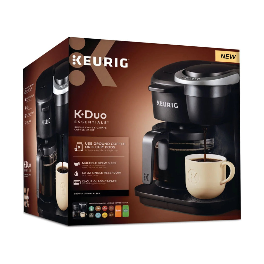 Keurig K - Duo Essentials Black Single - Serve K - Cup Pod Coffee Maker, Black