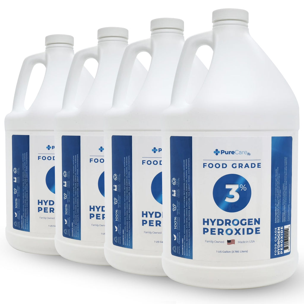 3% Food Grade Hydrogen Peroxide 4 Gallons - Purechempros