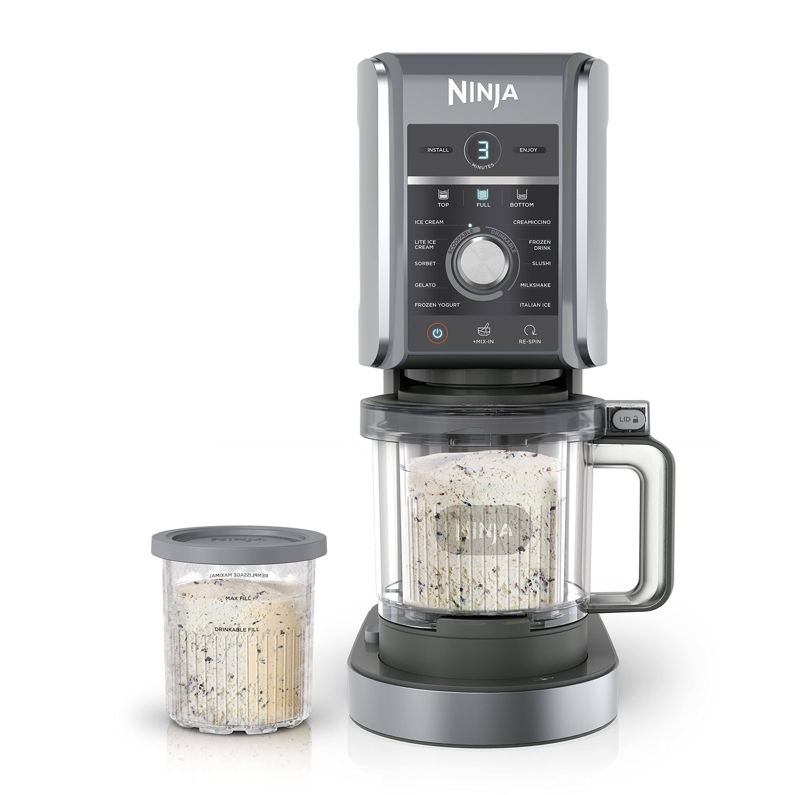 Ninja Creami Deluxe 11-in-1 XL Ice Cream Maker - Refurbished - Silver