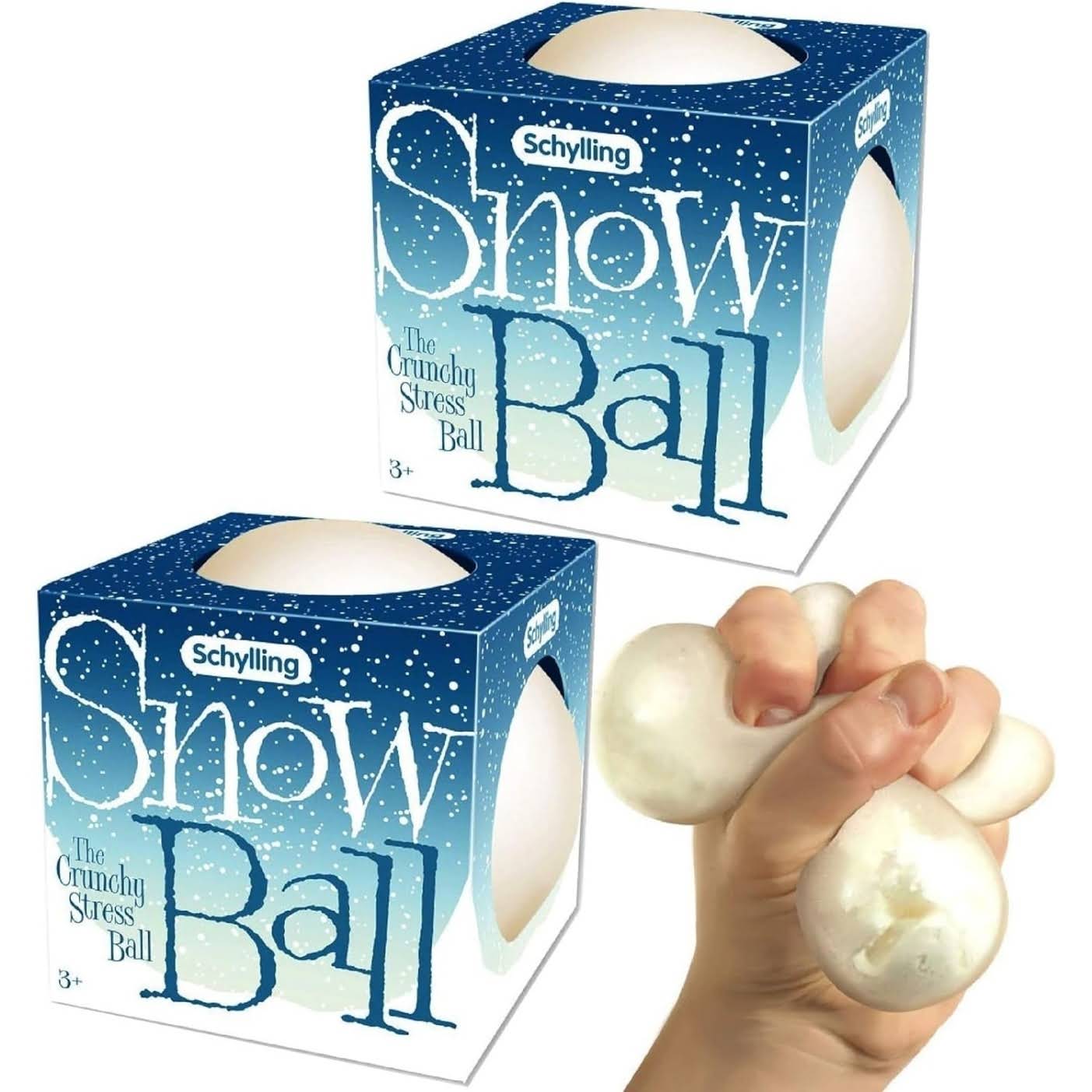 NeeDoh Snow Ball Stress Balls – Crunchy &amp; Squishy – 2 Pack